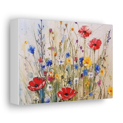 1.25" depth canvas with floral design print