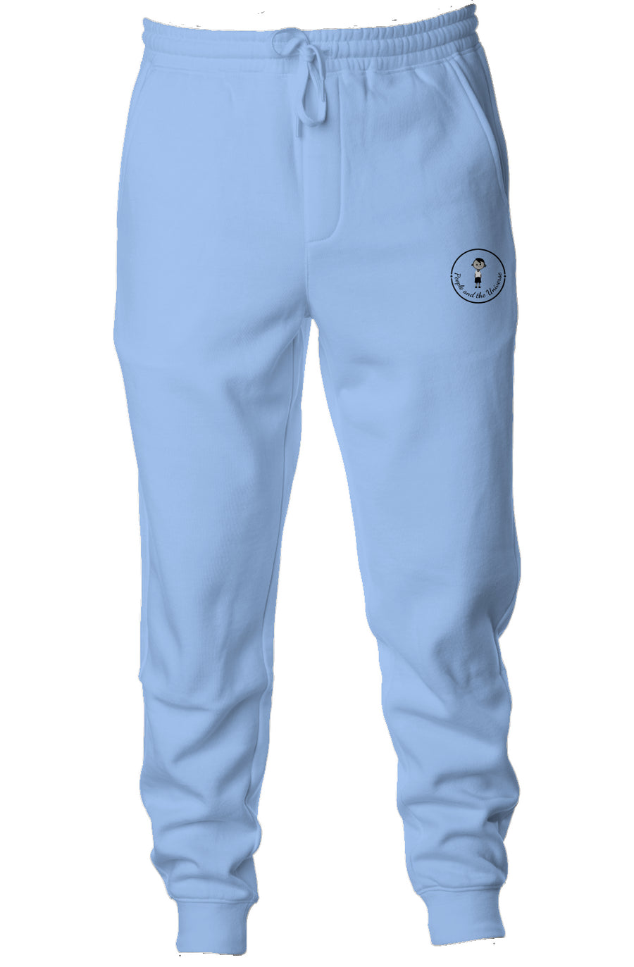 9oz ring spun cotton /polyester blend pigment dyed joggers in sandstone with logo embroidery on left  side near pocket