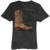 Vintage-Inspired Cowboy Boot Graphic Tee - "Kickin' It Old School