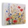 1.25" depth canvas with floral design print