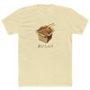 4.3 oz unisex t shirt 100% combed ring spun cotton with a noodle in a take away box front design in natural