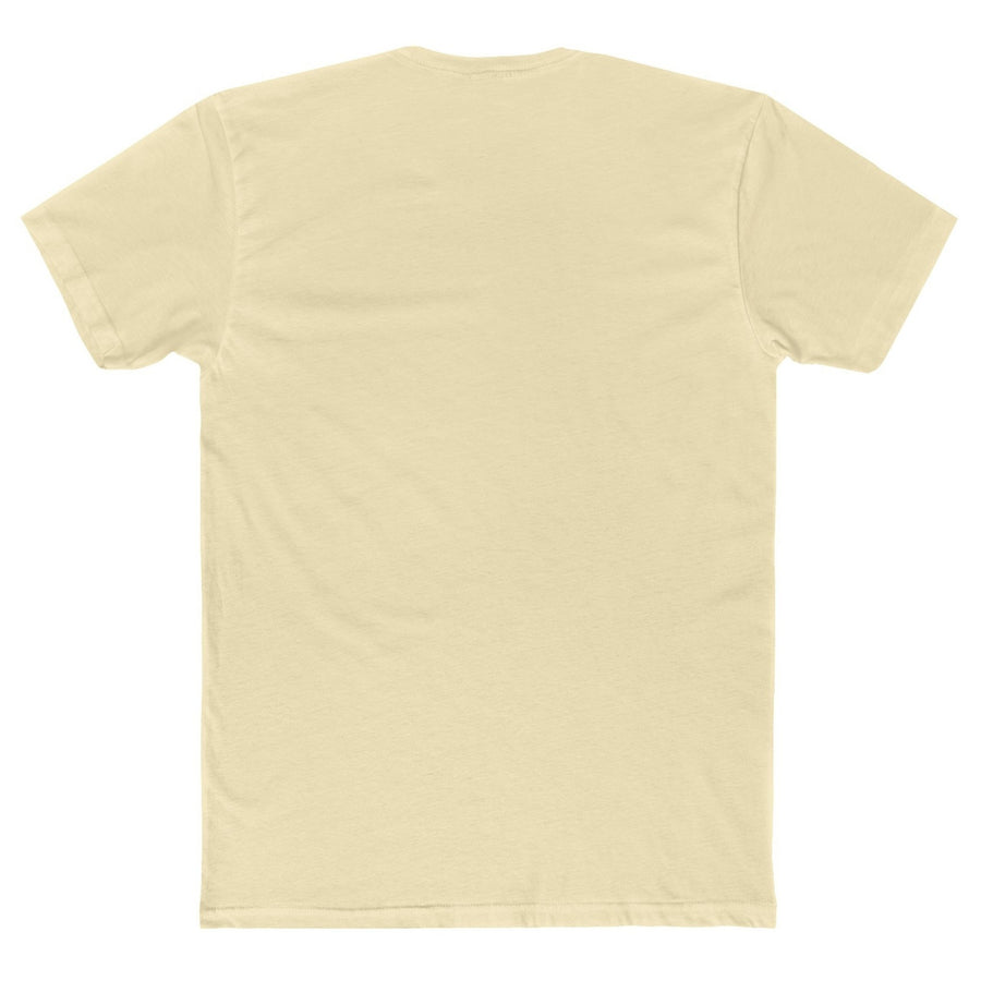 4.3 oz unisex t shirt 100% combed ring spun cotton with a noodle in a take away box front design in natural