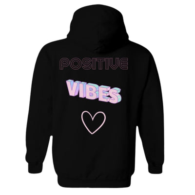 People and the Universe Positive Vibes Heart Hoodie