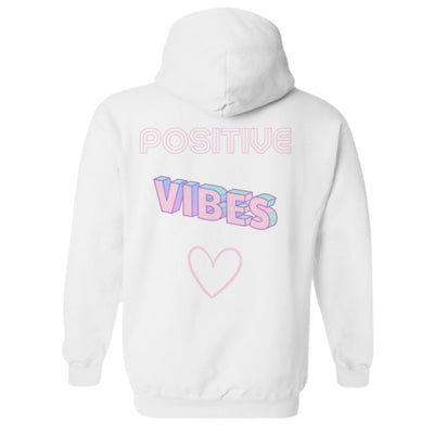 People and the Universe Positive Vibes Heart Hoodie