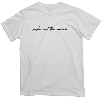 People and the Universe Eco Script T-Shirt